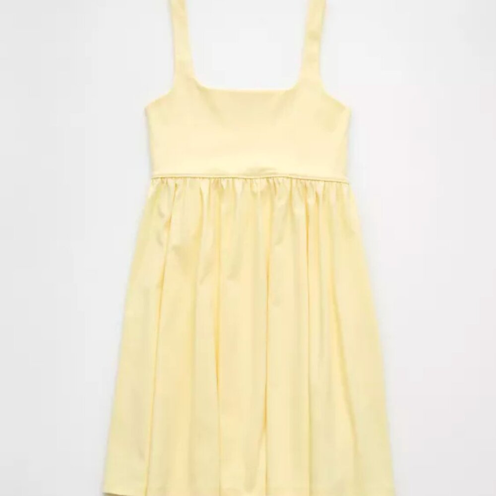 American Eagle Knit Empire Waist Mini Dress - Women's Yellow Medium